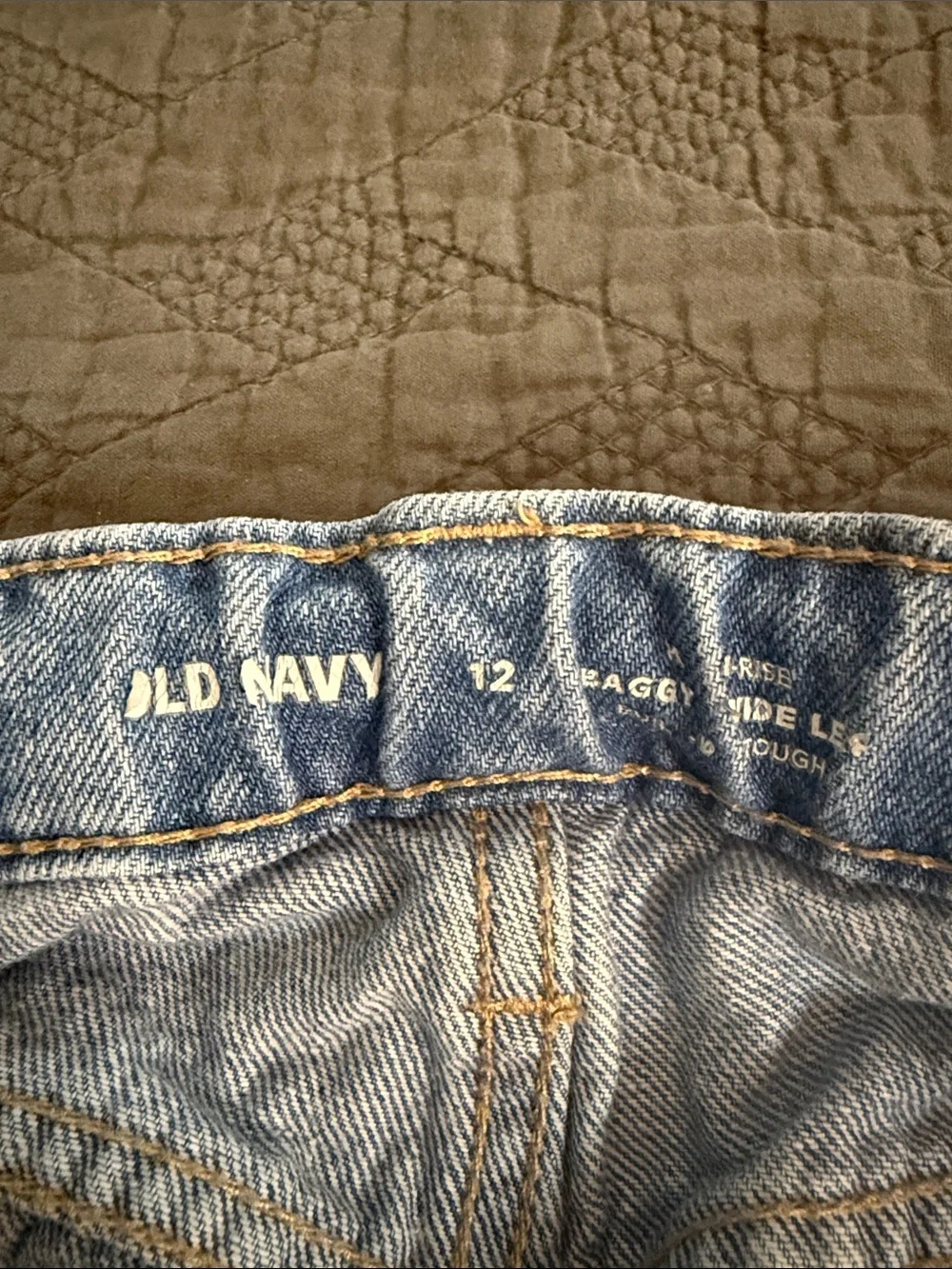 Old Navy Light Blue Wide Leg Distressed Jeans
